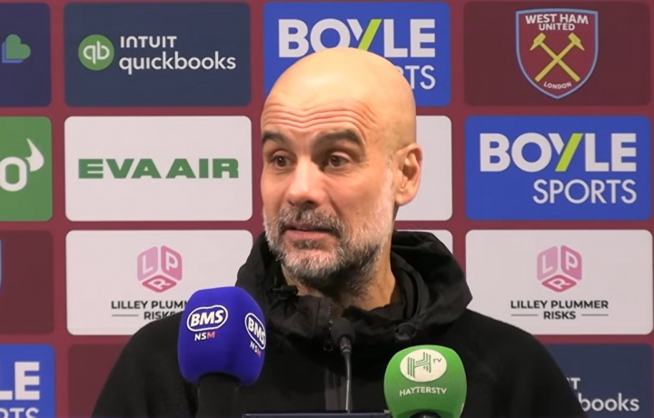 服务-瓜帅：哈兰德身边有两亿名中后卫，他踢的是地球上最难踢的位置